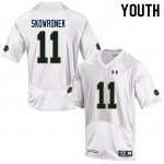 Notre Dame Fighting Irish Youth Ben Skowronek #11 White Under Armour Authentic Stitched College NCAA Football Jersey GZH4699FB